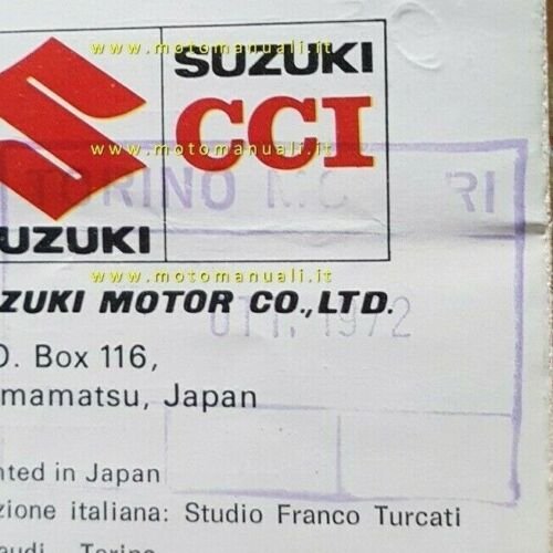 Suzuki T 500 R 1972 depliant originale ITALIANO genuine brochure