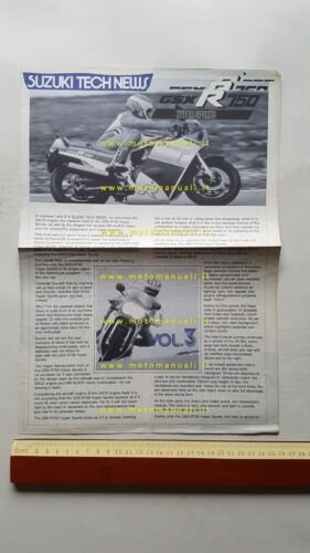 Suzuki TECH NEWS GSX-R 750 rivista aziendale INGLESE originale no …