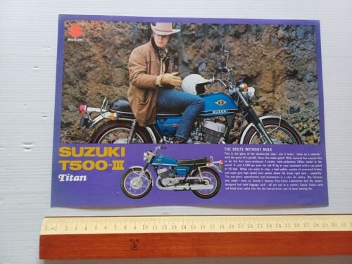 SUZUKI Titan 500 T III 1970 depliant inglese originale