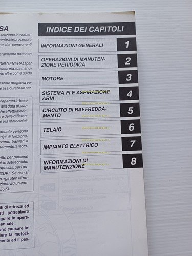 Suzuki TL 1000 R 1998 manuale officina ITALIANO originale