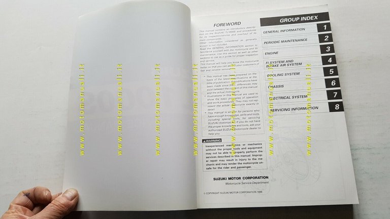 Suzuki TL 1000 S 1997 manuale officina INGLESE originale workshop …