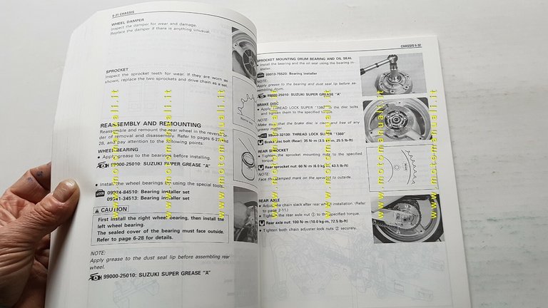 Suzuki TL 1000 S 1997 manuale officina INGLESE originale workshop …