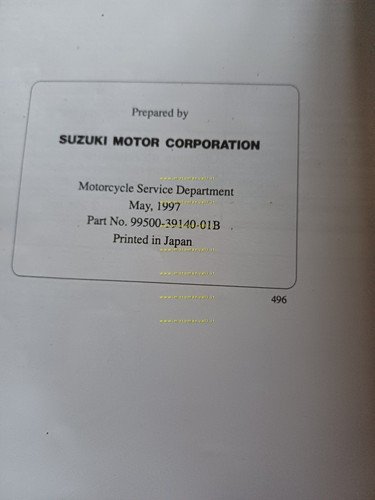 Suzuki TL 1000 S 1997 manuale officina ITALIANO originale