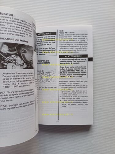 Suzuki TR 50 S 1997-98 manuale uso manutenzione libretto originale …