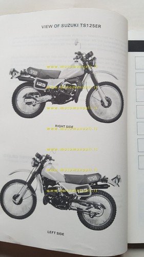 Suzuki TS 125 ER 1983 manuale officina INGLESE originale Workshop …