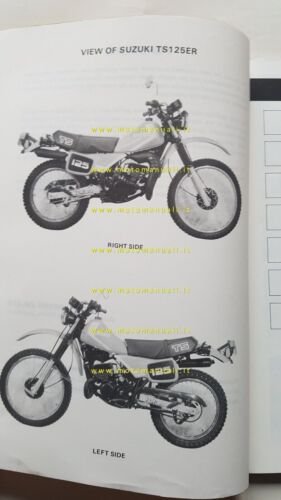 Suzuki TS 125 ER 1983 manuale officina INGLESE originale Workshop …