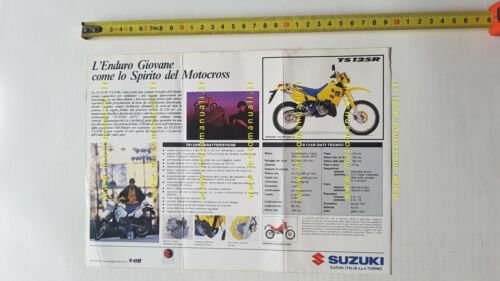 Suzuki TS 125 R 1990 depliant ITALIANO originale moto genuine …