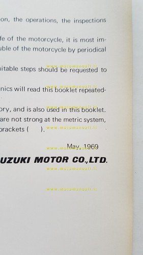 Suzuki TS 250 1970 manuale officina INGLESE originale Workshop Service …