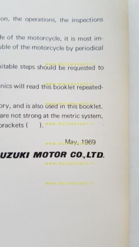 Suzuki TS 250 1970 manuale officina INGLESE originale Workshop Service …