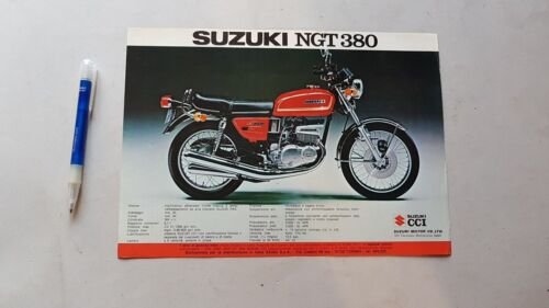 Suzuki TS 400 NGT 380 1973 depliant originale moto ITALIANO …