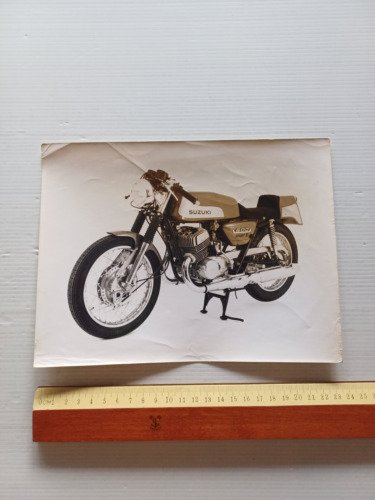 Suzuki TT 500 1973 foto cartella stampa originale PRESS PHOTO