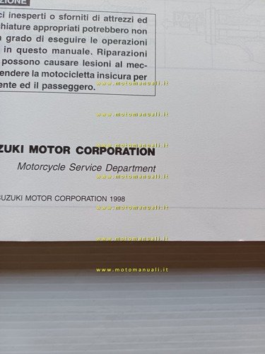 Suzuki UC 125 Epicuro 1999 SCOOTER manuale officina ITALIANO originale