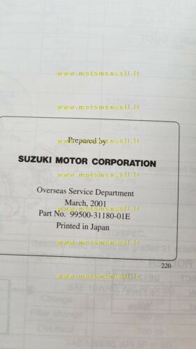 Suzuki UE 125 - 150 CT 2001 SCOOTER manuale officina …