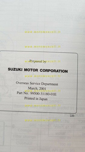 Suzuki UE 125 - 150 CT 2001 SCOOTER manuale officina …