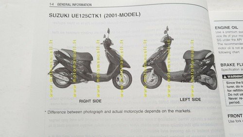 Suzuki UE 125 - 150 CT 2001 SCOOTER manuale officina …