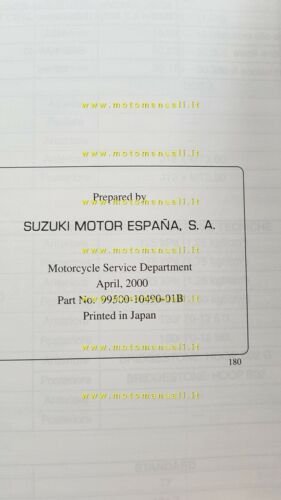 Suzuki UF 50 Estilete 2000 SCOOTER manuale officina ITALIANO originale