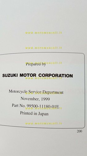 Suzuki UG 110 Hokuto SCOOTER 2000 manuale officina INGLESE originale