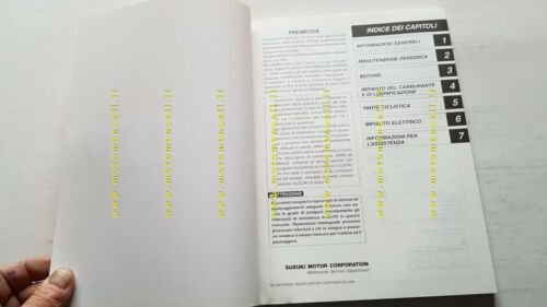 Suzuki UG 110 Hokuto SCOOTER 2000 manuale officina ITALIANO originale