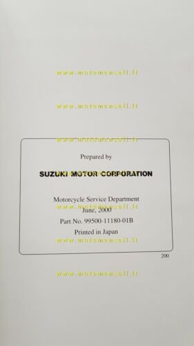 Suzuki UG 110 Hokuto SCOOTER 2000 manuale officina ITALIANO originale