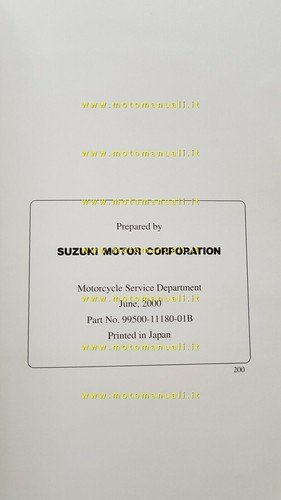 Suzuki UG 110 Hokuto SCOOTER 2000 manuale officina ITALIANO originale