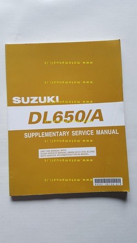 Suzuki V-Strom 650 DL A AGGIORNAMENTO 2006-7 manuale officina INGLESE …