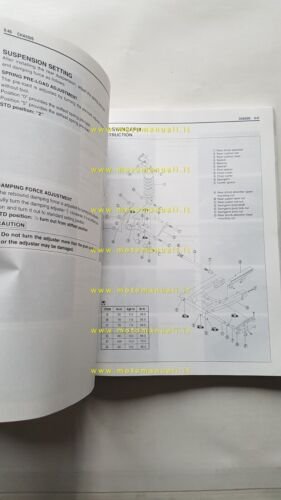 Suzuki V-STROM DL 1000 2002 manuale officina INGLESE originale WORKSHOP …