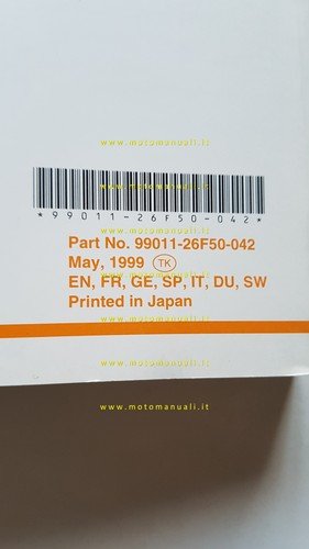Suzuki VL 125 1999 manuale uso manutenzione italiano originale