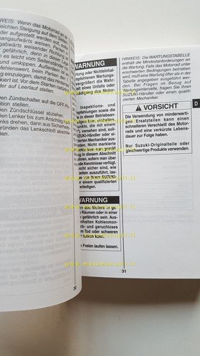 Suzuki VL 125 1999 manuale uso manutenzione italiano originale