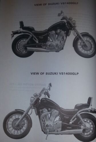 Suzuki VS 1400 1987 manuale officina originale inglese