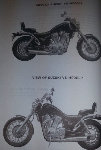 Suzuki VS 1400 1987 manuale officina originale inglese