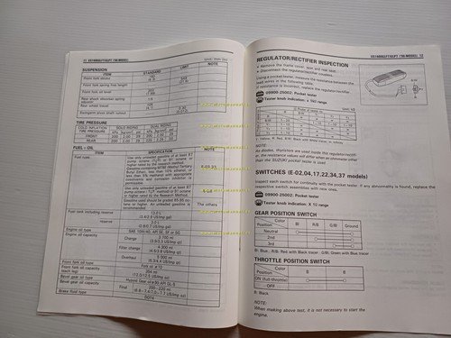 Suzuki VS 1400 mod. 1996 AGGIORNAMENTO manuale officina originale TESTO …