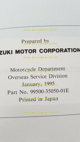 Suzuki VS 600 GL 1995 manuale officina originale INGLESE workshop …