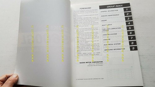 Suzuki VS 600 GL 1995 manuale officina originale INGLESE workshop …