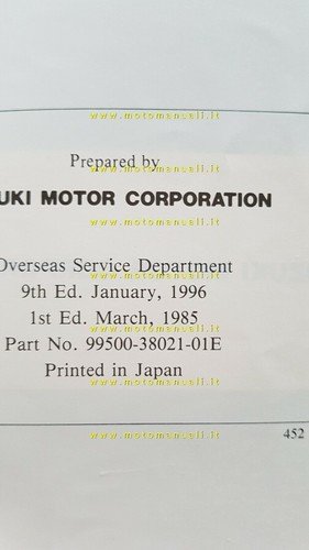 Suzuki VS 750 GL - VS 800 GL 1985-96 manuale …