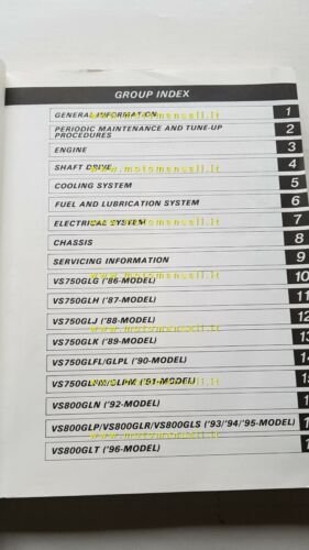 Suzuki VS 750 GL - VS 800 GL 1985-96 manuale …