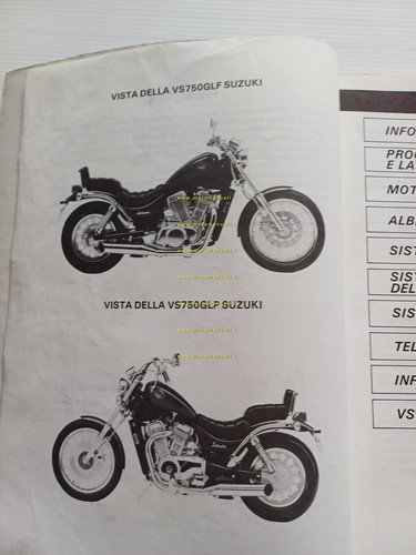 Suzuki VS 750 GL 1986 manuale officina riparazione ITALIANO originale