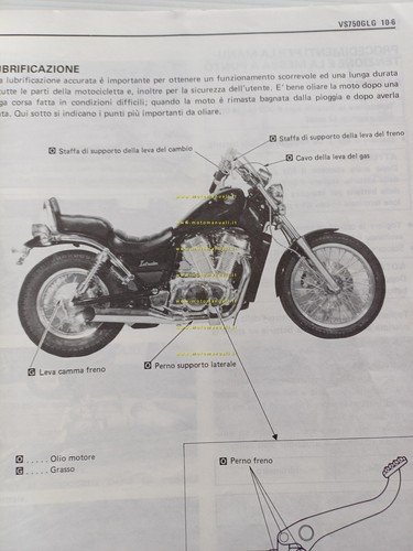 Suzuki VS 750 GL 1986 manuale officina riparazione ITALIANO originale