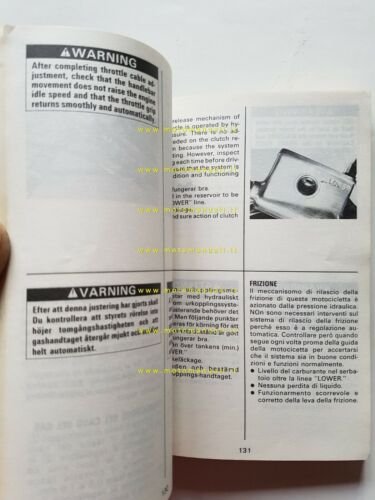 Suzuki VS 750 GL 1990 manuale uso manutenzione originale italiano