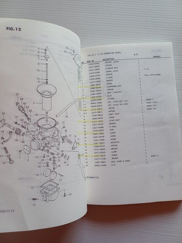 Suzuki VS 750 tutti modelli 1987-88 catalogo ricambi originale