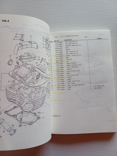 Suzuki VS 750 tutti modelli 1987-88 catalogo ricambi originale