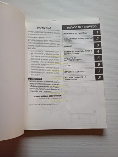 Suzuki VZ 800 V 1997 manuale officina ITALIANO originale
