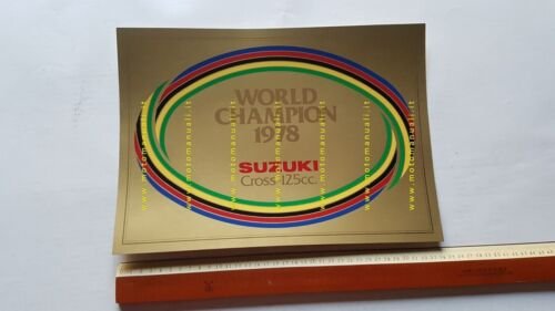 SUZUKI World Champion Cross 125 1978 locandina concessionari originale