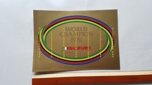 SUZUKI World Champion GP 500 1981 locandina concessionari originale no …