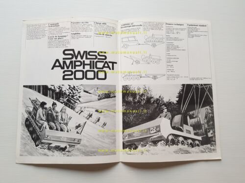 Swiss Amphicat 2000 1971 prototipo auto anfibia depliant originale