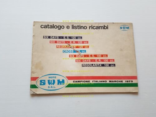 SWM 125-100 Six Days-ER-ES Regolarità Cross 1980 catalogo ricambi TELAIO …