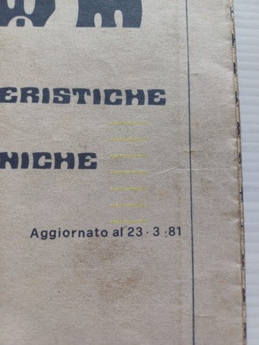 SWM 125-175-240-250-280-320-347-370-440 1981 caratter. tecniche manuale officina