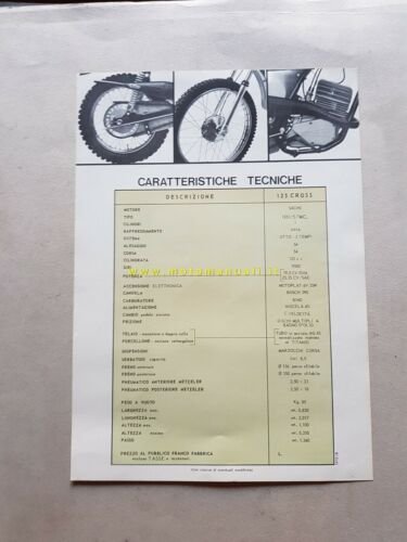 SWM 125 CROSS 1973 depliant originale motorcycle brochure PROSPEKT