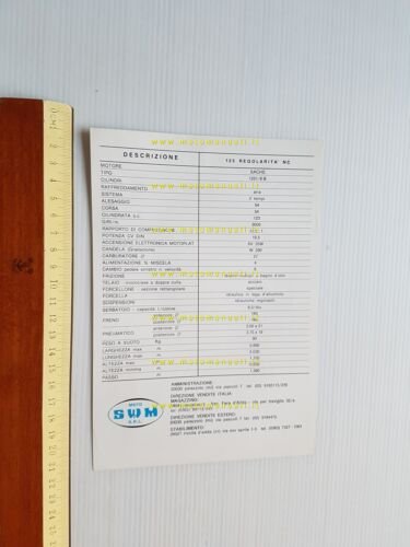 SWM 125 Regolarità NC 1976 depliant originale italiano