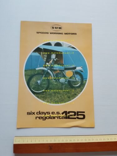 SWM 125 Six Days E.S. - 125 Regolarità 1972 depliant …