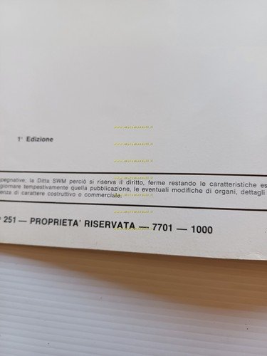 SWM 50 Senior Boy - Junior Boy 1977 catalogo ricambi …